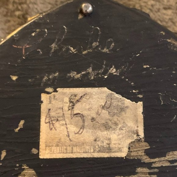 1939 Republic of Maldives Gold Tone Ornate Heart Shaped Vintage Trinket Box Rose - Picture 8 of 12